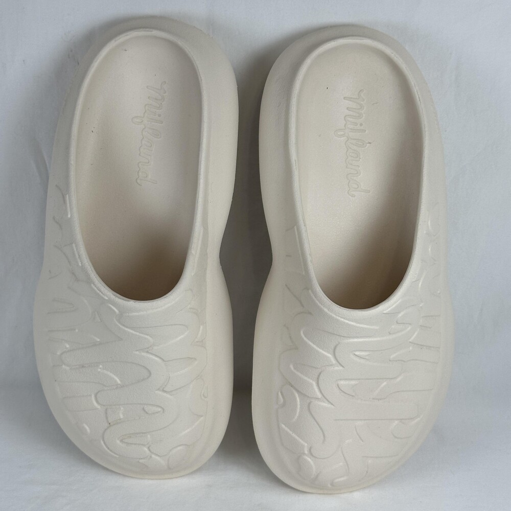 Mifland Shoes Mens Size 11 White Foam Slip On Sandals Clogs Mules Comfort